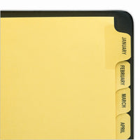 AVERY Recycled GD Reinforced Preprinted Laminated Tab Dividers, 12-Tab, Jan-Dec, Letter, Buff, 12 per Set (11307)