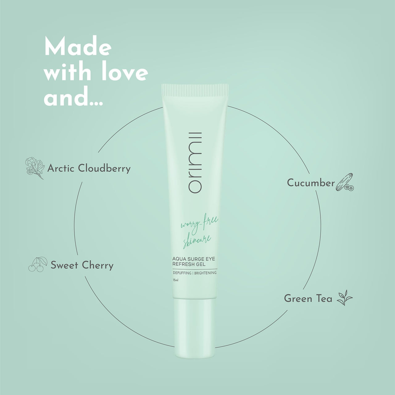 Orimii Retinol-Free Youth Restore Regime with Anti-Ageing Serum & Eye Cream | With 1% Bakuchiol (Natural Alternative to Retinol) & Vitamin C Powered Combo | Safe For Pregnant & Breastfeeding Women
