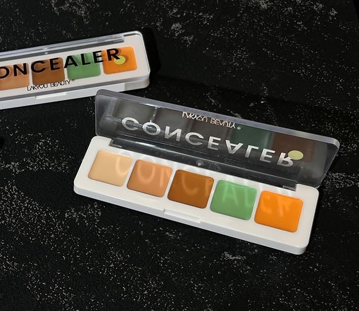 Lakyou Beauty 5 Color Concealer | Full Coverage & Long-Lasting | 10g | Corrects Dark Circles, Redness & Blemishes | Versatile & Blendable | Shade-01