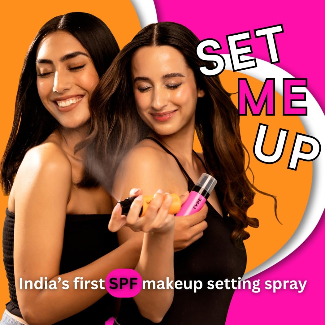 TYPE BEAUTY INC. Mattifying Setting Spray with SPF 35 PA++++ | 12Hr Long-Lasting & Waterproof | Matte Finish for Oily & Acne-Prone Skin | Oil Control & Lightweight | Makeup Fixer | 60ML