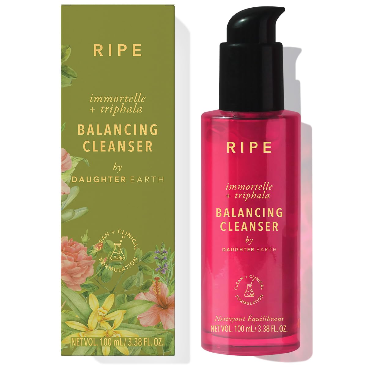RIPE - Immortelle + Triphala Balancing Cleanser | Collagen Supporting Face Wash with Hormonal Skin Saviours | Helps in Skin Hydration & Rejuvenation | Keeps your Skin Calm | 100 ml by Daughter Earth
