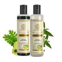 Khadi Natural Amla & Bhringraj Hair Cleanser & Conditioner Combo Pack| Control Dandruff & Hair fall | Reducing Scalp Irritation| 210ml each