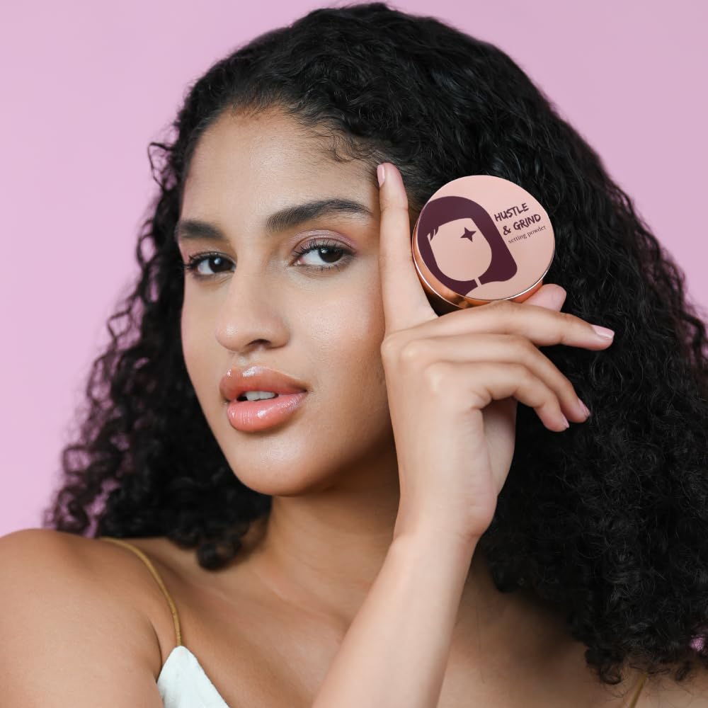 Typsy Beauty Hustle & Grind Setting Powder I Banana Smoothie I Unique In-Built Powderizer for Zero Waste & Spilling I Packed with Hayalauronic Acid & Ceramides I Soft Yellow Shade I Paraben Free 4.5g