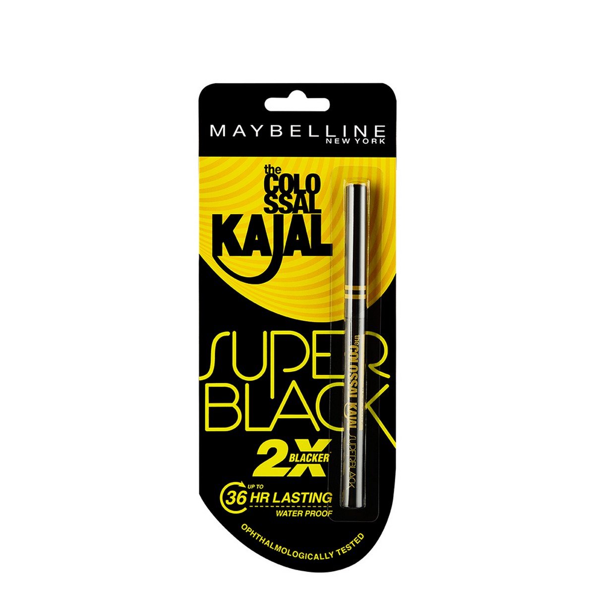 Maybelline New York Colossal Kajal, Super Black, 0.35g and Maybelline New York Hypercurl Mascara Washable, Black, 9.2ml