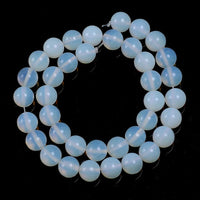 Natural Stone Beads 10mm Opal Gemstone Round Loose Beads Crystal Energy Stone Healing Power for Jewelry Making DIY,1 Strand 15