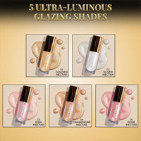 Just Herbs Glaze Rose Nectar Ultra Radiance | Ultra Shimmery Shine | Long Stay | Mess Free | Dewy Finish with Shea Butter and Aloe Vera Liquid Highlighter | All Skin Types | For Women 6g
