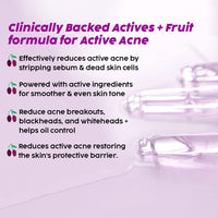 The Plant Fix Plix 2% Salicylic Acid Jamun Active Acne Control Dewy Serum 30 ml for Active Acne & Dark Spot Reduction with Caffeine for Breakout Control (Pack of 1)