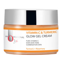 O3+ Vitamin C & Turmeric Glow Gel Cream for Women & Men Turmeric + Rosemary (50gm) & O3+ Vitamin C Face Wash Glow For Daily Brightening & Gentle Cleansing 60g Combo