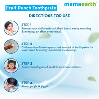 Mamaearth Fruit Punch Toothpaste - 50g | Infused with Sorbitol, Silica & Glycerin | Promotes Healthy Teeth & Gums, Free from Fluoride & SLS, 100% Natural