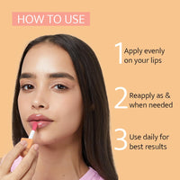Peach and Musk SPF 30 Ceramide Lip Butter Balm, for Dry Lips with Tripeptide & Squalane, 3D Pillow Effect, Brightens & Hydrates Lips, Tinted Lip Balm - Power Pink (5ml)