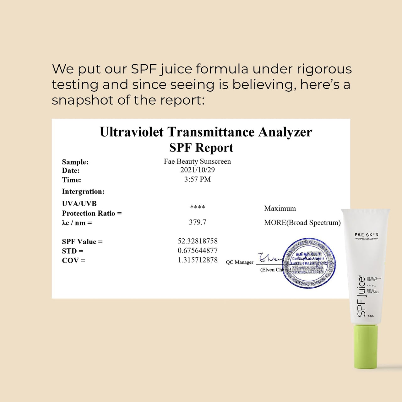 FAE Beauty SPF 50+ PA++++ Lightweight Sunscreen | For Oily, Dry, Combination, Normal & Acne-Prone Skin | Hybrid, Broad-spectrum | UVA & UVB Protection | No White Cast | Fragrance-free | 50ml