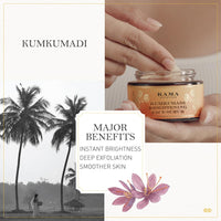 KUMKUMADI BRIGHTENING FACE SCRUB 25G- IN & Kama Ayurveda Pure Rose, Pack of 50ml liquid Combo