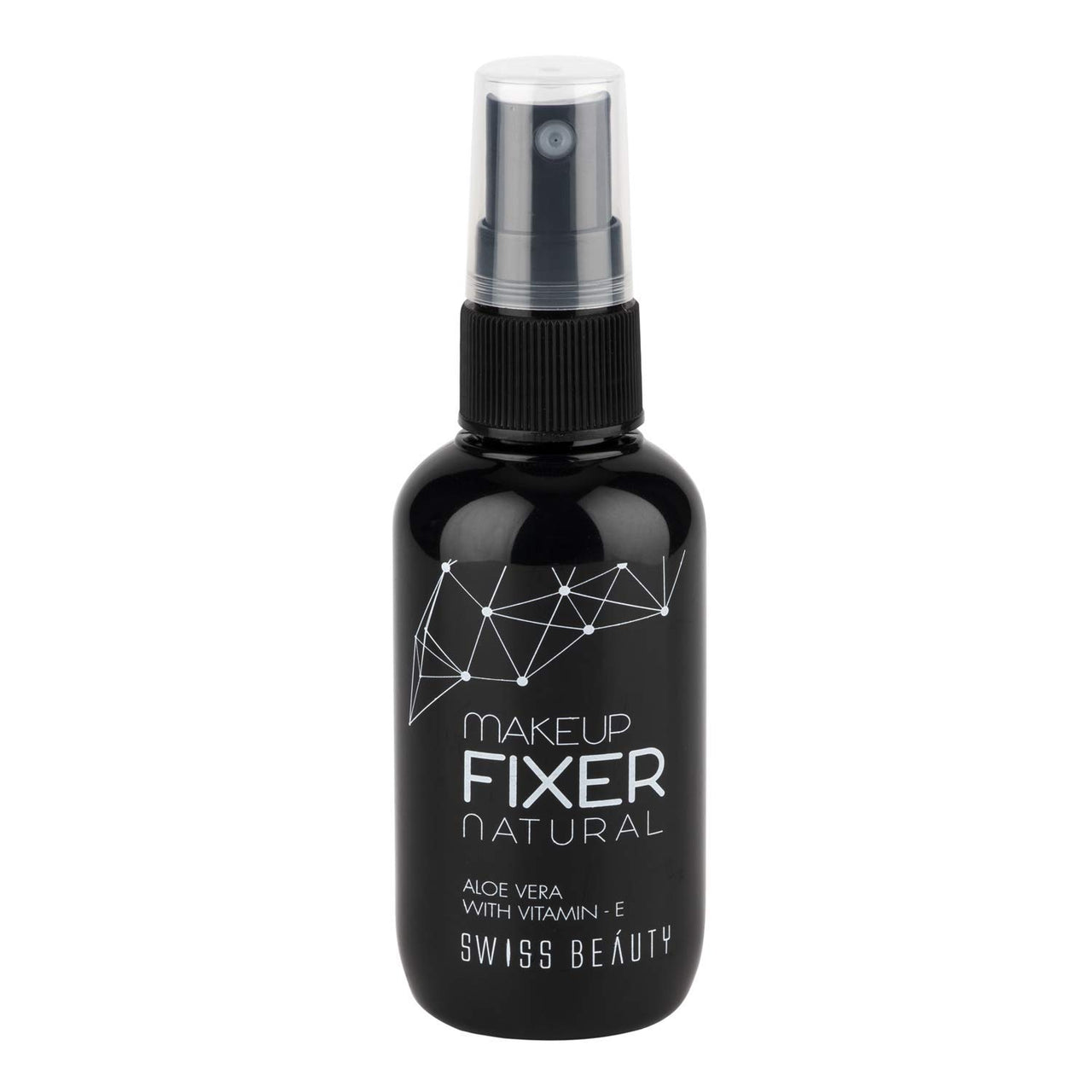 SWISS BEAUTY Fixer Natural Aloe Vera with Vitamin-E Face MakeUp, White, 50ml and Professional Liquid Concealer, Warm Sand, 5.6g