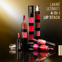 Lakmé Ultimate Glam 4 In 1 Matte Lip Stack, Party Chic 4Ml