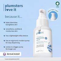 Plum 10% Niacinamide Face Serum For Clear, Bright Skin | Fades Blemishes & Acne Marks| With Rice Water | Lightweight & Quick-absorbing| Dermatologically Tested | All Skin Types | Women & Men | Fragrance-Free | 100% Vegan | 50ml