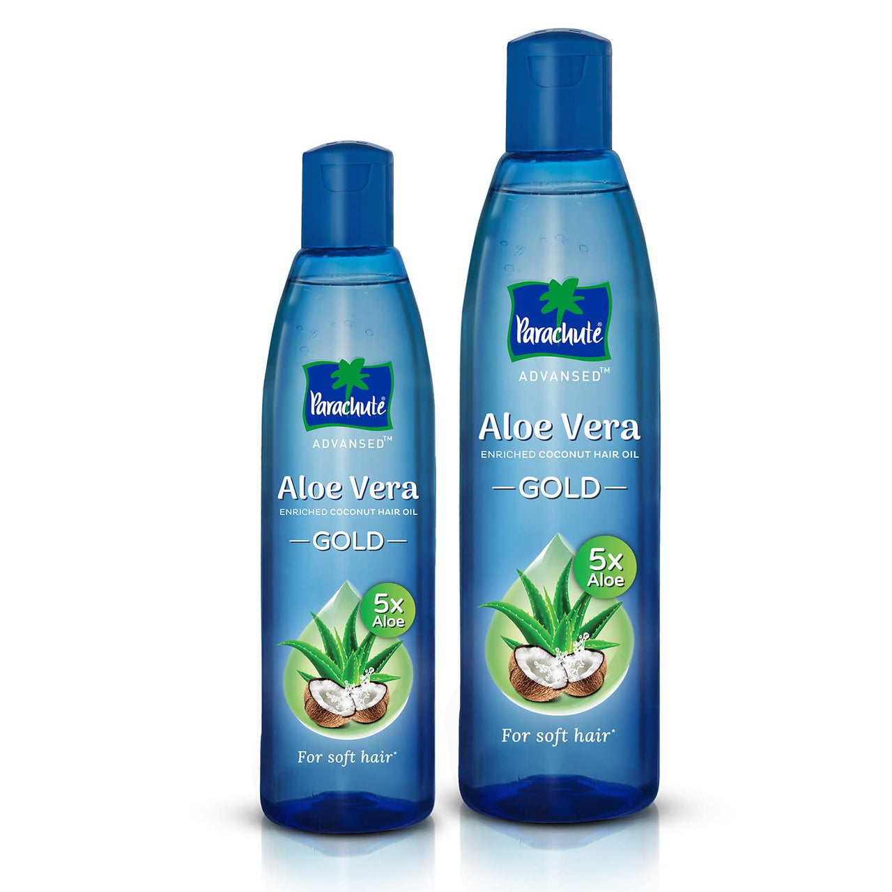 Parachute Advansed Aloe Vera GOLD Enriched Coconut Hair Oil, 5X Aloe Vera with Coconut Oil, Makes hair Sooperr soft, 250ml+ 400ml