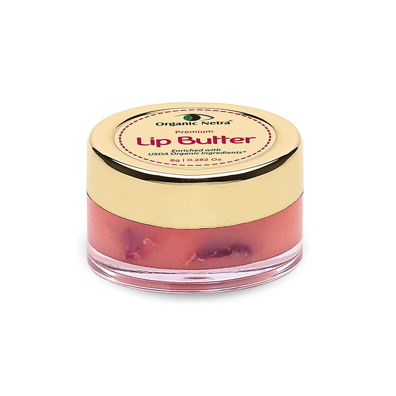 Organic Netra Premium Lip Butter | Moistures Lips | Lips Mask for All Occasions | Perfect for Everyone | Enriched with Organic and Natural Ingredients -8g