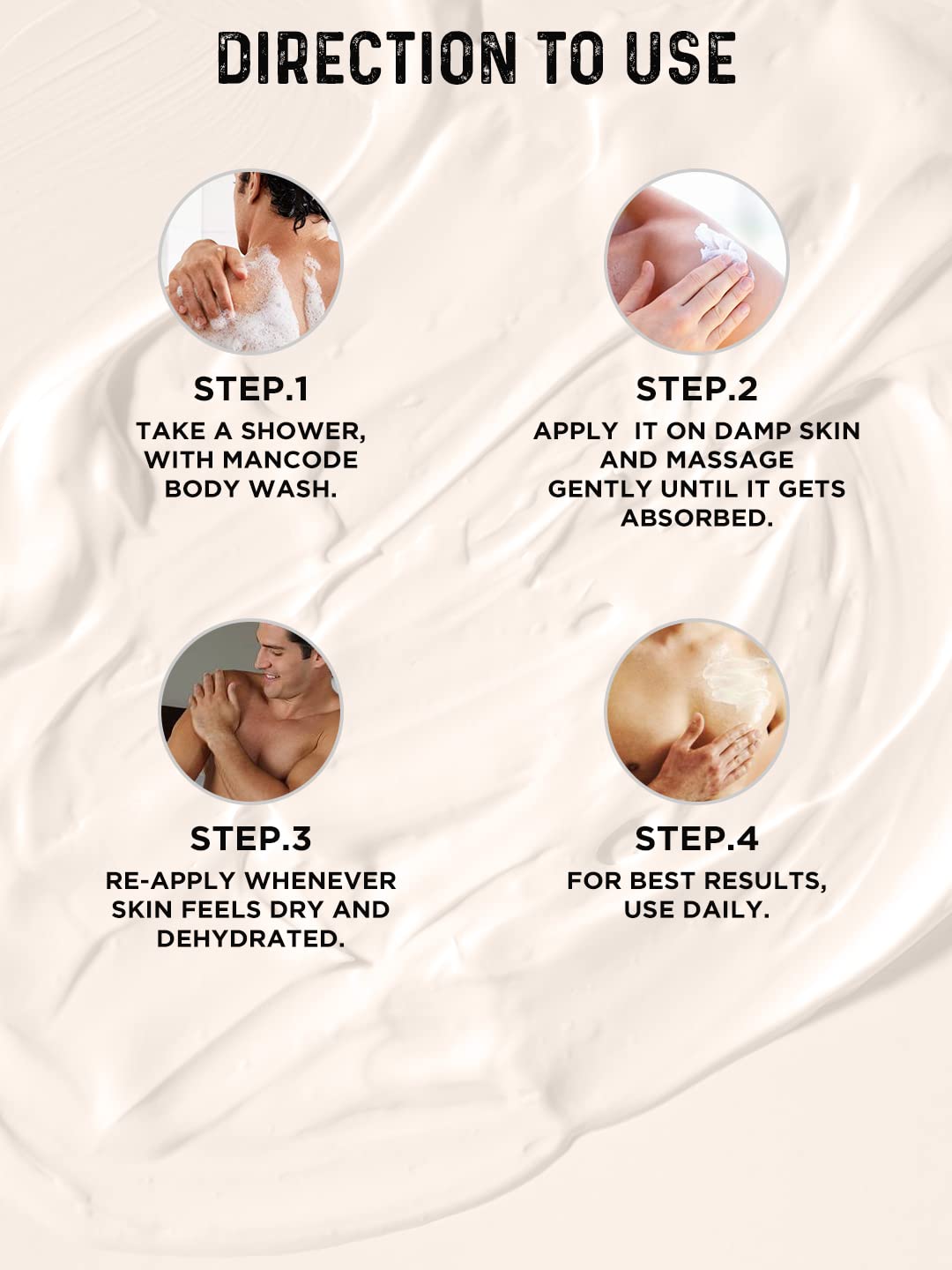 Mancode Oudh Body Yogurt Body Cream - 100gm for Men | Dry Dull Rough Skin Quick Absorbing | Instant Moisturization | Knees, Elbows, Neck, Underarms, Back, Ankles, Knuckles| Gentle Exfoliant
