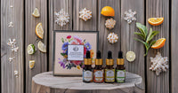 Luxurious Essential Oil Box of 4 by Enhanced Essentials - LEMON,SWEET ORANGE,PEPPERMINT,CAMPHOR|100% Pure,Natural& Highly Concentrated|Therapeutic grade|With individual glass droppers| Ultra Premium Grade Oils Set for Home Diffusers, Skin, Aromatherapy, B