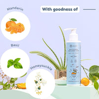 Little Rituals Baby Multi-Vitamin Body & Hair Wash - Tear Free + pH 5.5. Formulated with the best plant botanical - HONEYSUCKLE, BASIL, MANDARIN. Natural, Organic, Dermat tested, SWISS Technology (200ml)