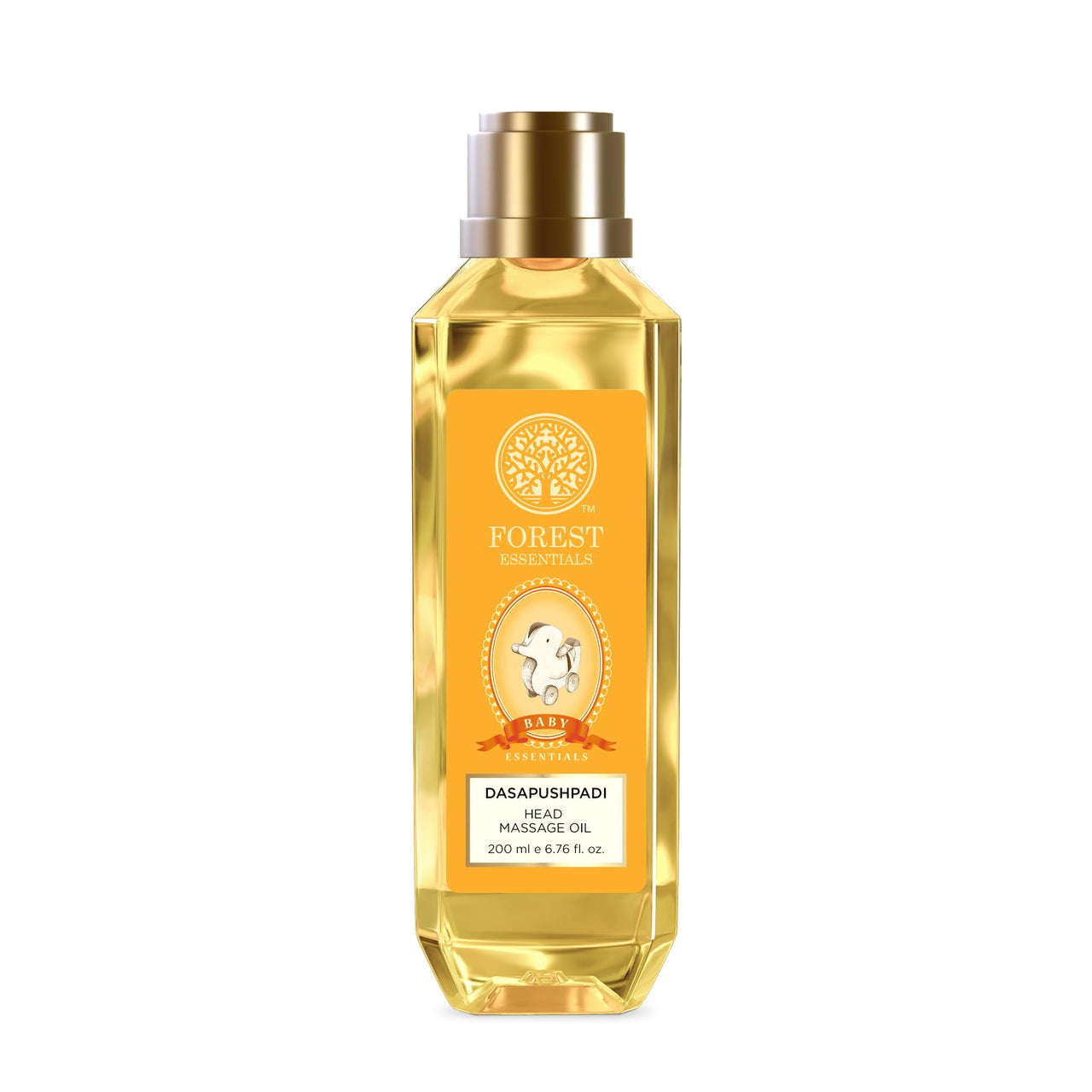 Forest Essentials Baby Head Massage Oil Dasapushpadi | Ayurvedic Baby Hair Oil For Hair Growth | 200 ml