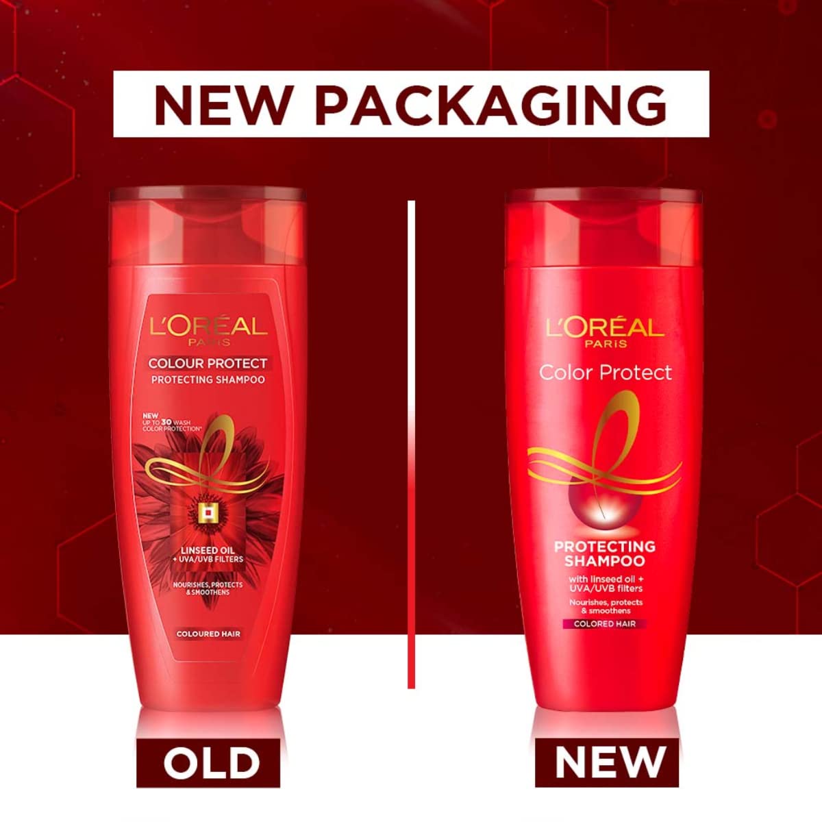 L'Oréal Paris Shampoo, Vibrant & Revived Colour, 180 ml & L'Oréal Paris Shampoo, Nourishes, Repair & Shine, For Long and Lifeless Hair, Dream Lengths, 180 ml
