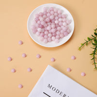 35pcs 10mm Natural Stone Beads Kunzite Beads Energy Crystal Healing Power Gemstone for Jewelry Making, DIY Bracelet Necklace