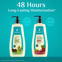 Pilgrim Spanish Squalane & Niacinamide 400 ML Glow Body Lotion | 48 H Moisturization | Body lotion for dry skin | Infused With Cocoa Butter | Non-greasy Formula | For All Skin Types