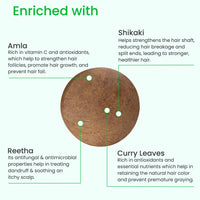 Earth Rhythm Shikakai Shampoo Bar for Hairfall | Contains Shikakai, Curry Leaf, Reeta & Amla Extracts | Men & Women | Sulphate & Paraben Free (Tin Packaging) - 80gm