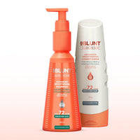 Bblunt Advanced Smoothening Duo | Smoother Hair for Upto 72 Hours* | Gently Cleanses | Makes Hair Frizz-Free & Straighter | Deeply Nourishes | Adds Spectacular Shine | For Men & Women | 300 ml + 250 g