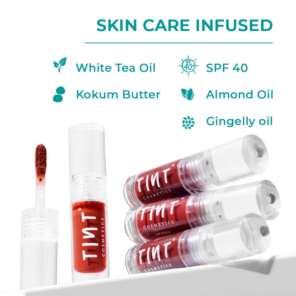 Tint Cosmetics 2.5ml Matte Finish Guava Liquid Lip Stain, Waterproof, Transfer Proof, Non-Sticky, Non Drying, Light Weight, Long Lasting & Hydrating For Girls & Women