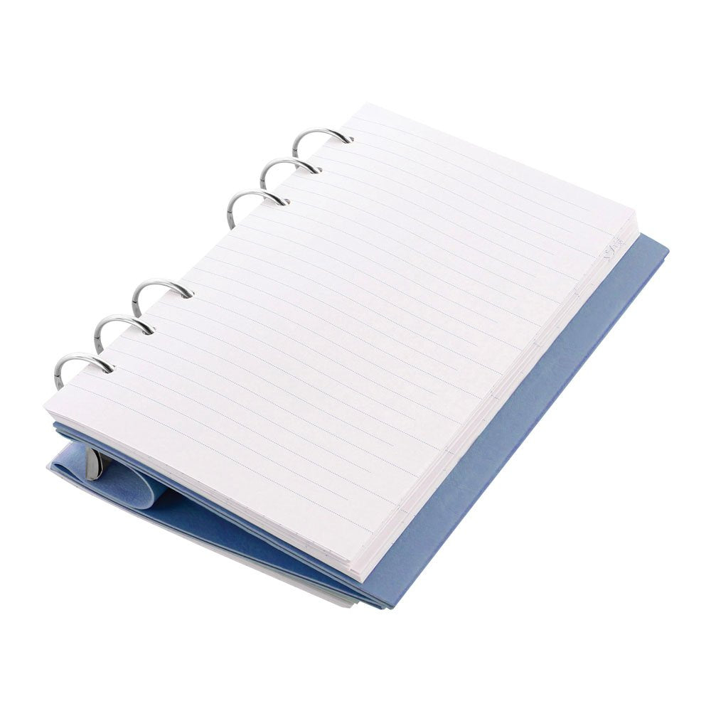 Filofax Clipbook, Classic Refillable Notebook, Vista Blue Personal (6.75 x 3.75") Ruled, Plain and Quadrille Notes Pages, Undated Planner, Yearly, Monthly and Weekly Calendar (B023633) A5