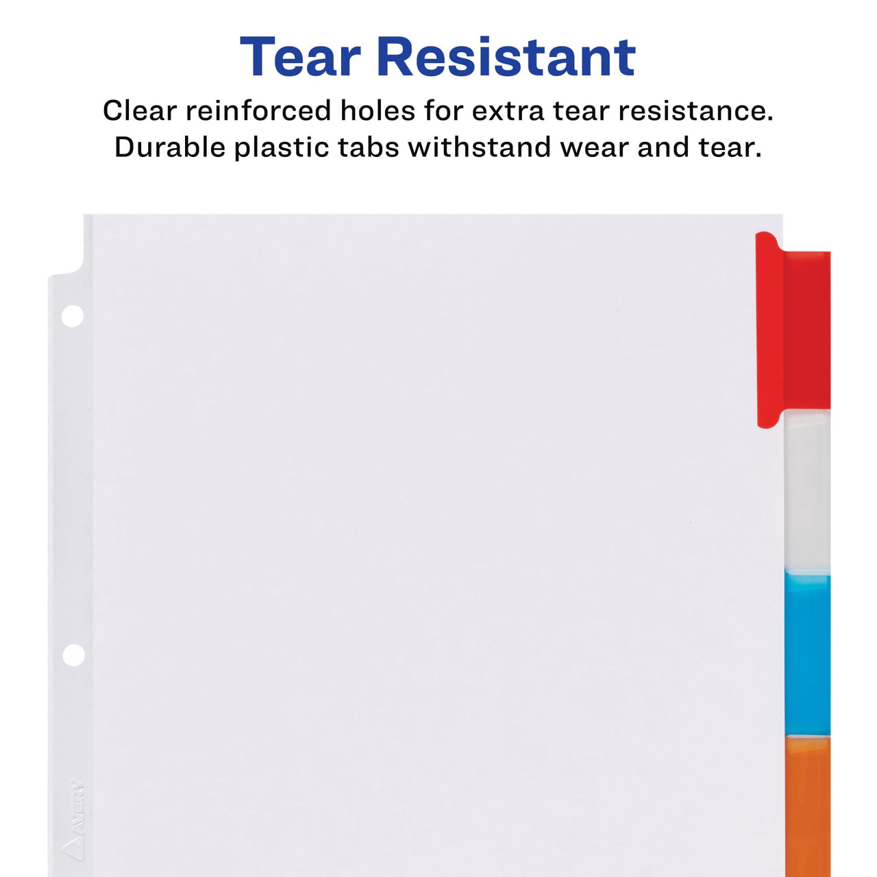 Avery Big Tab Extra-Wide Insertable Dividers for 3 Ring Binders, 8-Tab Set, Multicolor, 6 Sets (21211)