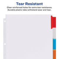 Avery Big Tab Extra-Wide Insertable Dividers for 3 Ring Binders, 8-Tab Set, Multicolor, 6 Sets (21211)