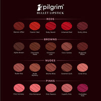 Pilgrim Matte Bullet Lipstick Intense Colour Transferproof & Smudgeproof Pink Passion -11