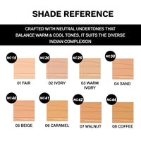 FLiCKA Flawless Femme Liquid Foundation for Face Makeup 30ml | Medium to High Coverage, Buildable | Natural, Waterproof & Moisturizing | All Skin Types | 02 Ivory