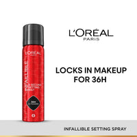 L'Oreal Paris Infaillible 3-Second Setting Mist, Transfer-proof & Waterproof Setting Spray, Quick drying, 75ml
