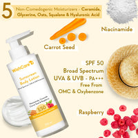 WishCare Sunscreen SPF50 for Women & Men Body & Face Care Combo (200ml + 50gm)