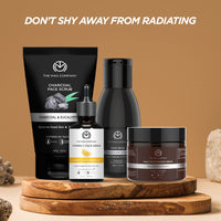 The Man Company Face on Point Facial Kit with Vitamin C Serum, Charcoal Face Wash & Face Scrub, daily Moisturizing Cream | Soft & Supple Skin | Gift Set for Him