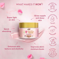 WOW Skin Science Super Light Rose Aloe Gel Moisturizer | Instant Hydration | Non-Sticky & Oil-Free | Quick Absorbing | Suitable for all Skin Types | 50 ml