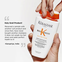 Kérastase Nutritive Riche Nourishing Shampoo 250ml | Deeply Nourishing Shampoo for Dry Hair | Infused with Plant-Based Proteins, Niacinamide & Glycerin (Pack of 2)