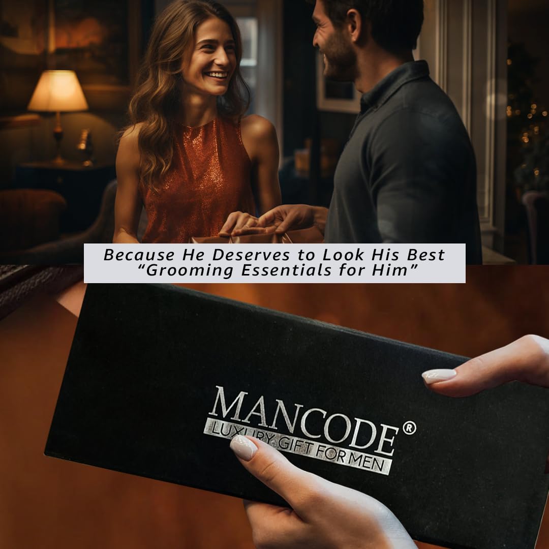 Mancode Skin Care Kit Gift Set- Brighten and Revitalize | Complete Skin Care Collection for Healthy, Radiant Skin | Perfect Gift for Men | Hydrates, Cleanses & Rejuvenates | Stylish Gift Box Pack of 4