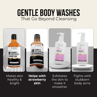 Dr. Sheth’s Licorice & Lactic Acid Body Wash | For rough, bumpy & strawberry skin | Exfoliates & evens skin tone | 4% (Licorice Extract, Lactic Acid, Salicylic Acid, Willow Bark) | Sulphate Free | Gentle Exfoliating Shower Gel | Removes Tan & Dead Skin |