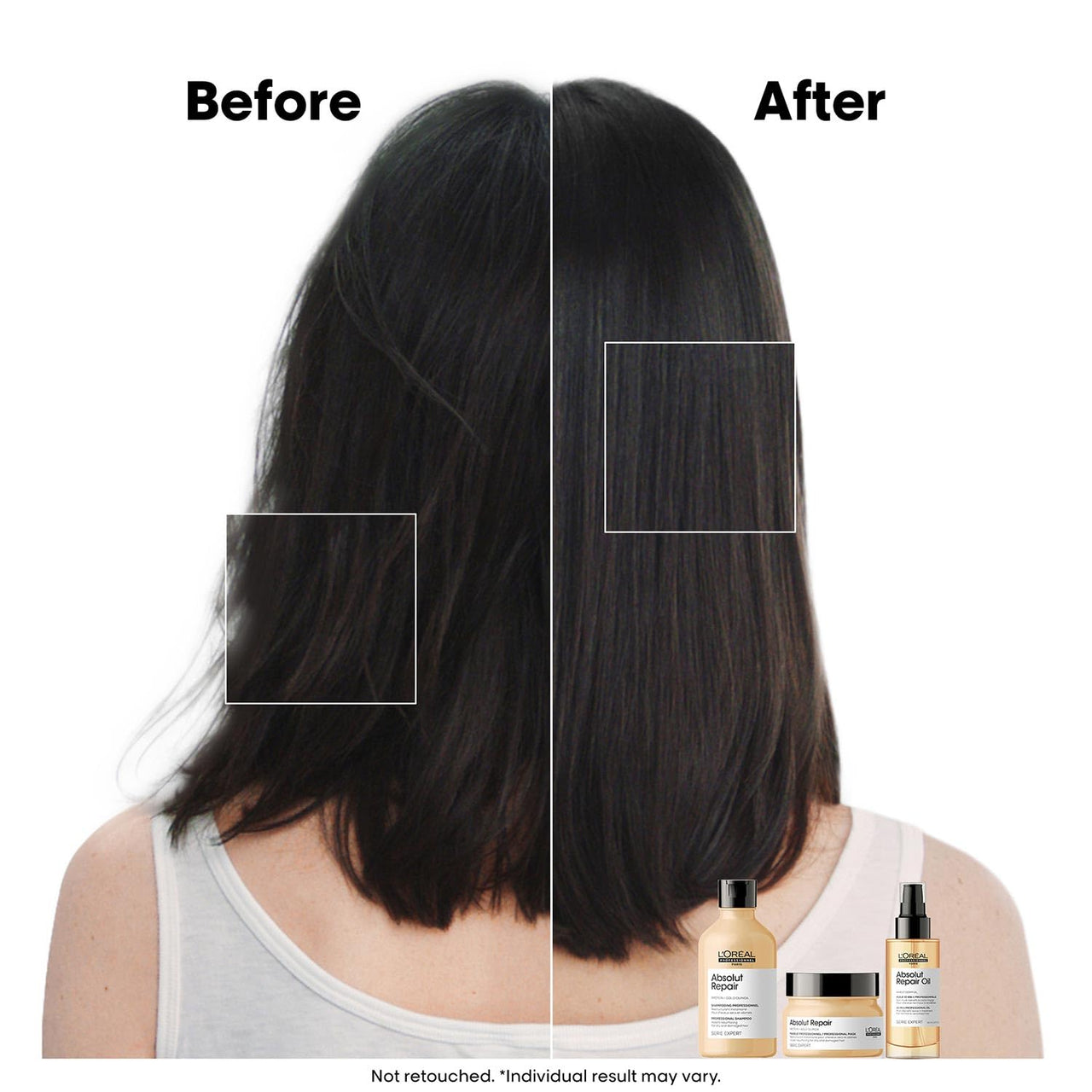 L'Oréal Professionnel Absolut Repair Mask for Dry & Damaged Hair - 250ml | Professional mask for Strengthening and Repairing Hair, With Protein & Omega-9, For Men & Women (Pack of 2)