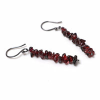 Natural Red Garnet Chips Crystal Earring, Yoga Jewelry, Meditation Earring, Crystals Earring, Raw Gemstone, Energy Healing Crystals, Birthday, Gift for Her, Gemstone Jewelry Quality (Red Garnet)