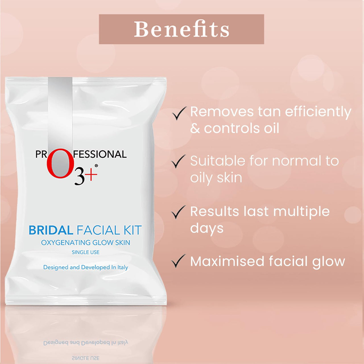 O3+ Radiance Skincare Combo With Bridal Facial Kit Oxygenating Glow Skin 81g & UVA UVB Ultra Light Sunscreen With SPF50 PA+++ 75g |All Skin Type