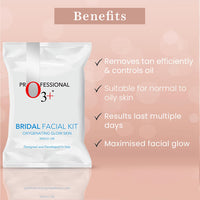 O3+ Radiance Skincare Combo With Bridal Facial Kit Oxygenating Glow Skin 81g & UVA UVB Ultra Light Sunscreen With SPF50 PA+++ 75g |All Skin Type