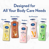 Vaseline Intensive Care, Cocoa Glow Serum-in-Lotion, 600ml, with 100% Pure Cocoa & Shea Butter, 48Hr Long-Lasting Moisturization, Body Lotion for Dry, Rough Skin