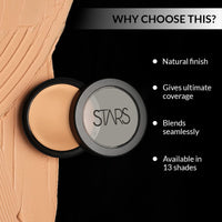 Stars Cosmetics Makeup Foundation Cream Face Professional Light Weight Matte Finish Waterproof blends seamlessly Long Lasting Full Coverage All Skin Types For Girls & Womens SFS (Pack of 2 8g Each)