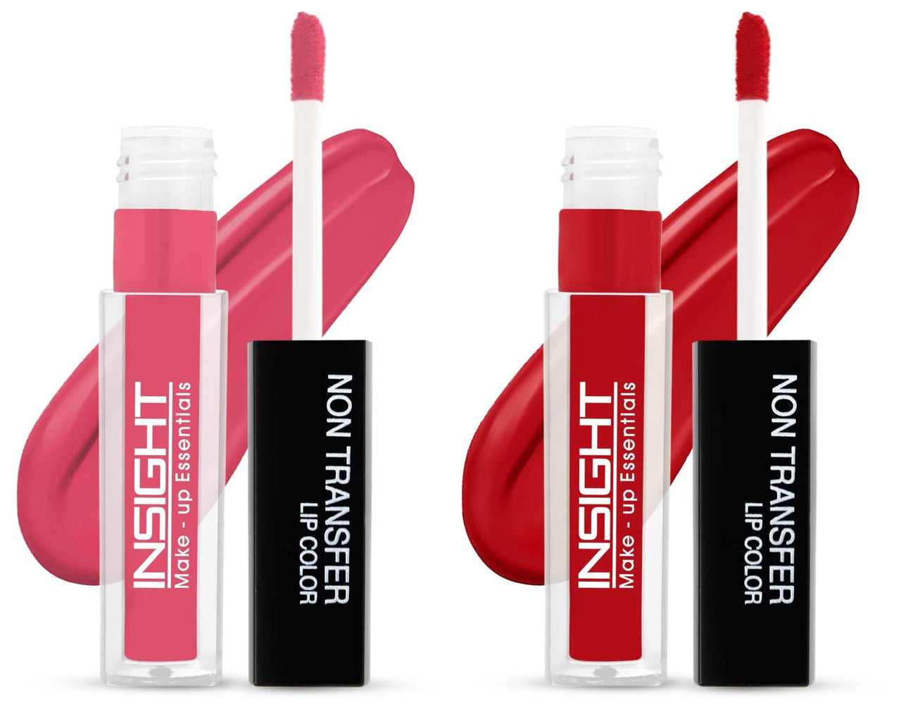 INSIGHT Non Transfer Matte Lip Color, 4Ml (02 Red Alert) & Non Transfer Lip Color, 4Ml (24 Charmed)